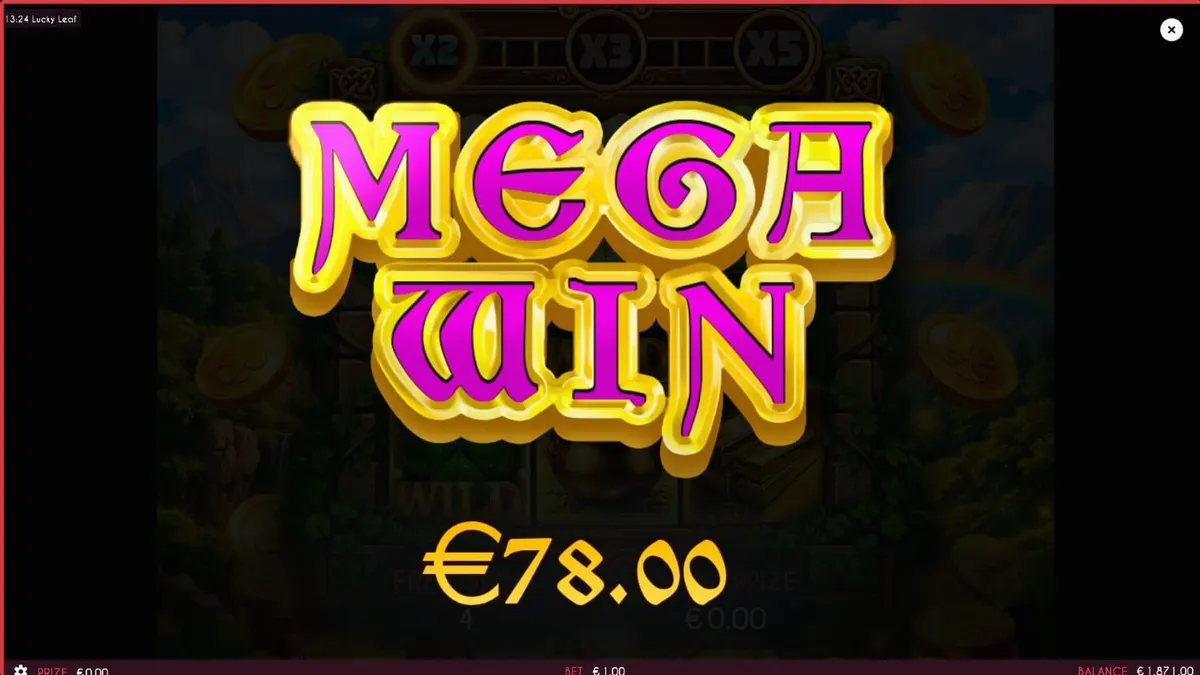 Tampilan visual slot Lucky Leaf dengan tema Irlandia dan simbol keberuntungan