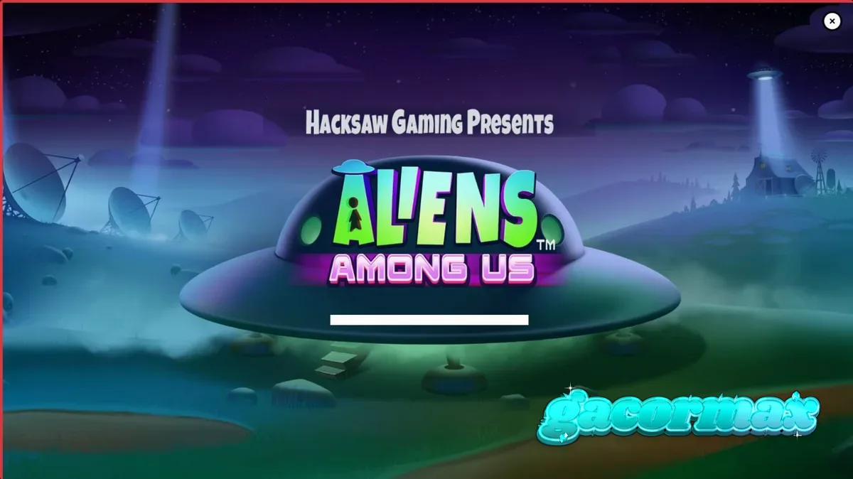 Tampilan visual slot Aliens Among Us dengan karakter alien dan agen FBI